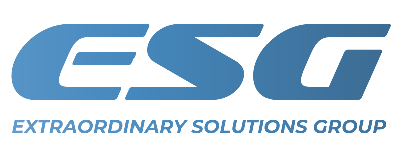 A blue and white logo of eso