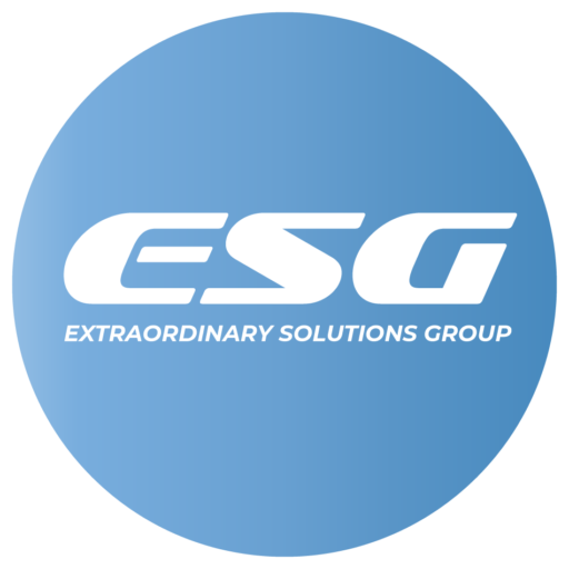 A blue circle with the letters esg in it.